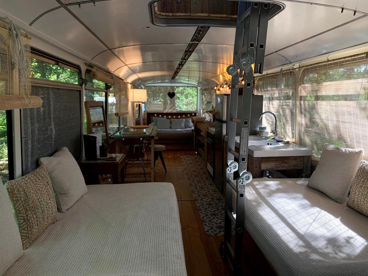 Magic Roof Top Bus With Big Bath In The Tree Forest! Mimizan-Plage Exterior foto