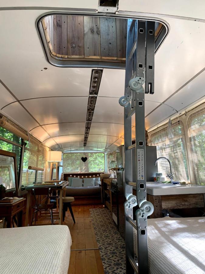 Magic Roof Top Bus With Big Bath In The Tree Forest! Mimizan-Plage Exterior foto