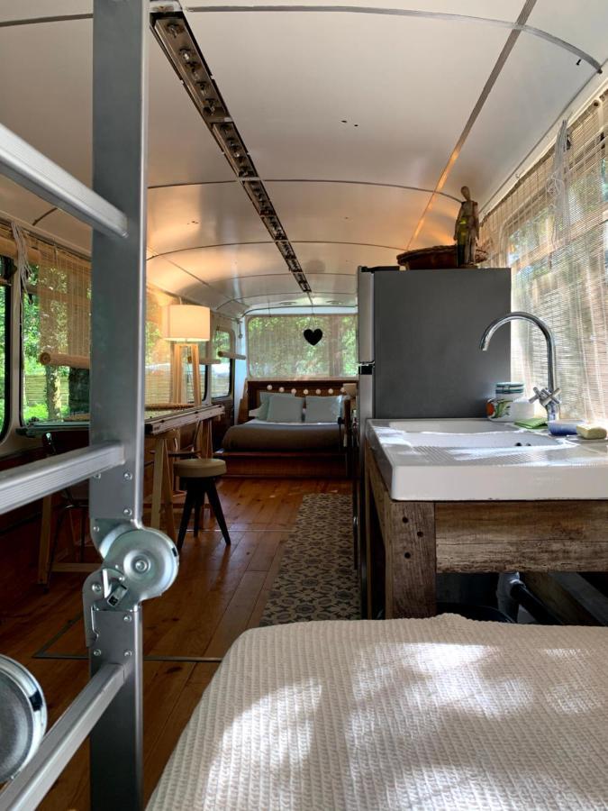 Magic Roof Top Bus With Big Bath In The Tree Forest! Mimizan-Plage Exterior foto