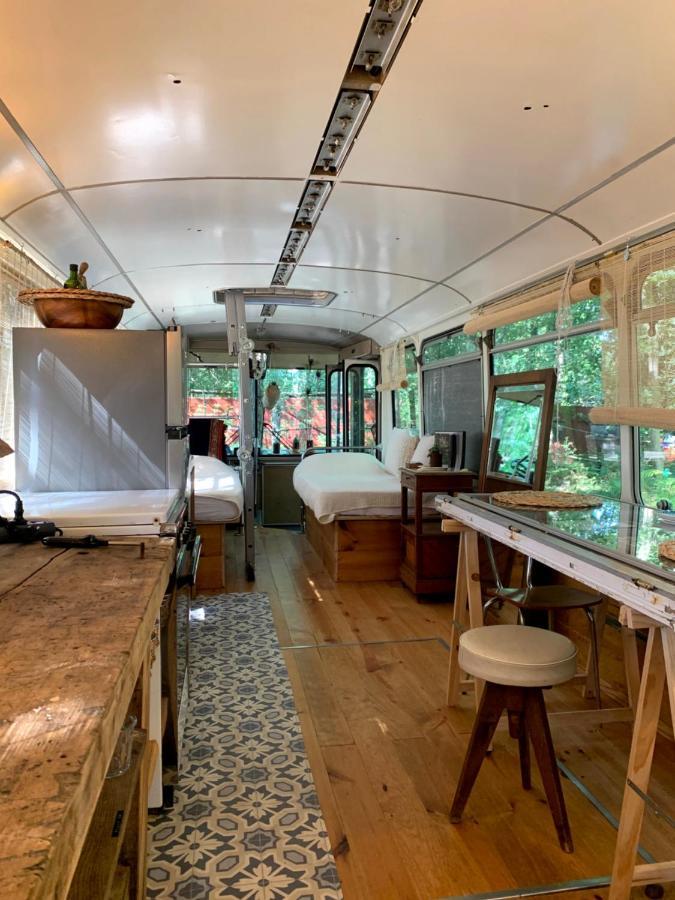 Magic Roof Top Bus With Big Bath In The Tree Forest! Mimizan-Plage Exterior foto